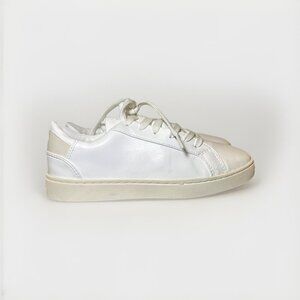 Thousand Fell Lace Up Vegan Leather Sneakers, Women's 8.5 (White/Grey)